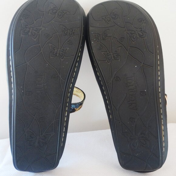 Alegria 37/7.5 Tuscany TUS-633 Mule Clog Shoes Floral Leather - Picture 5 of 8